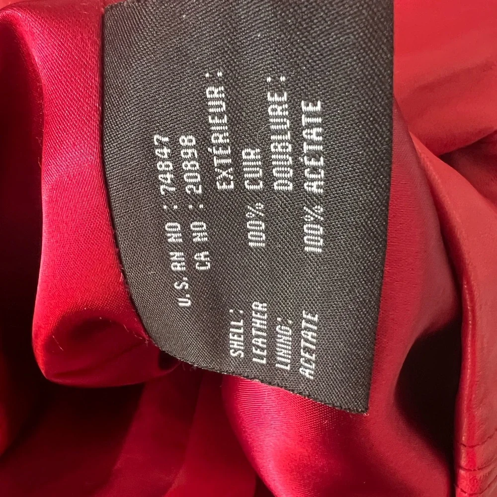 Red leather jacket - Picture 4 of 9